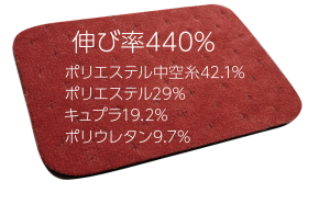 伸び率440%の国内最強起毛素材エアフレームブーストの絵